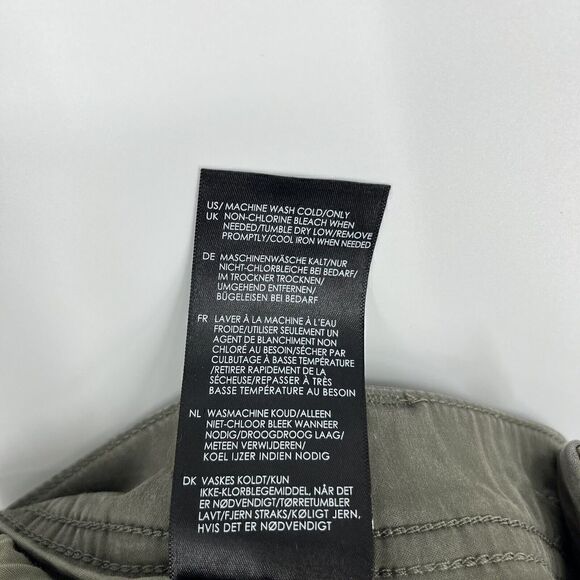 Liverpool Pants Size 4/27 Womens Shadow Green Stretch Chino Twill Khaki Crop - Picture 7 of 8